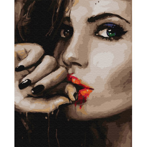  Женщина - вамп Раскраска картина по номерам на холсте ZX 23321
