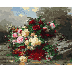  Натюрморт с цветами Раскраска картина по номерам на холсте ZX 23339