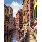 Мосты и каналы Венеции Раскраска картина по номерам на холсте Белоснежка