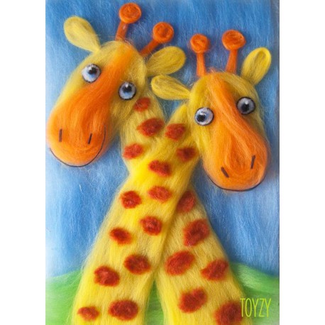 Жирафы Картина из шерсти Toyzy