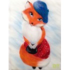 Лисичка модница Картина из шерсти Toyzy