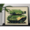 2 Защитный танк Для детей Для мальчиков Для мужчин Военная 60х80 Раскраска картина по номерам на холсте