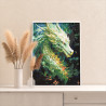  Яркий зеленый дракон Животные Символ года Новый год Фэнтези Раскраска картина по номерам на холсте AAAA-NK579