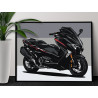 2 Черный стильный мотоцикл Техника Байк Для мужчин 80х100 Раскраска картина по номерам на холсте