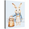 Кролик в одежде Животные Заяц 80х100 Раскраска картина по номерам на холсте