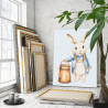 3 Кролик в одежде Животные Заяц 80х100 Раскраска картина по номерам на холсте