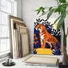 3 Тигр в Индии Животные Хищники Для детей Детские Для мальчиков 75х100 Раскраска картина по номерам на холсте