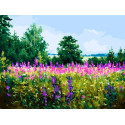 Полюшко поле Раскраска картина по номерам на холсте Белоснежка