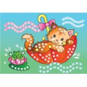 Котёнок Мозаика из стикеров Color Kit