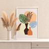2 Простой натюрморт с листьями и вазами Для триптиха Минимализм Легкая Маленькая Интерьерная Для детей Детская Раскраска картина