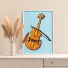 2 Новая скрипка Музыка Для детей Детская Для мальчика Для девочек Маленькая Легкая Раскраска картина по номерам на холсте