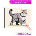 Толстый британский котик Животные Котята Кошки Для детей Детская Для мальчика Для девочки Маленькая Легкая Раскраска картина по номерам на холсте