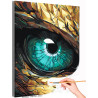 Глаз золотого дракона Символ года Китайский Новый год Деревянный зеленый дракон Раскраска картина по номерам на холсте AAAA-NK6