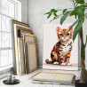 3 Бенгальский кот Животные Котята Кошки Для детей Детская Для мальчика Для девочки Легкая 75х100 Раскраска картина по номерам на