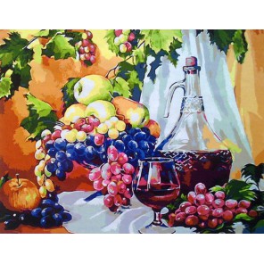 Виноградный натюрморт Раскраска картина по номерам на холсте