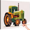1 Зеленый трактор Для детей Детские Для мальчиков Для девочек Маленькая Легкая Машина Раскраска картина по номерам на холсте