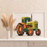 3 Зеленый трактор Для детей Детские Для мальчиков Для девочек Маленькая Легкая Машина Раскраска картина по номерам на холсте