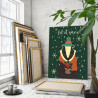 3 Барсук с цветком под снегом Животные Зима Новый год Рождество Для детей Детская 100х125 Раскраска картина по номерам на холсте