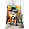  Кот со свечкой Животные Кошки Мем Смешная 80х100 Раскраска картина по номерам на холсте с неоновой краской AAAA-NK621-80x100