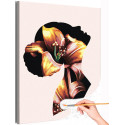 Портрет девушки и цветок лилии Люди Женщина Абстракция Интерьерная Раскраска картина по номерам на холсте