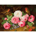 Фламандские розы Раскраска картина по номерам на холсте Белоснежка