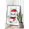 2 Рождественский заяц с конфетой Животные Кролик Новый год Для детей Детская Для мальчика Для девочек 75х100 Раскраска картина п
