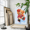 3 Мишка с баскетбольным мячом Животные Медведь Спорт Для детей Детская Для мальчика 80х100 Раскраска картина по номерам на холст