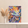 4 Красочный дракон Животные Символ года Новый год Яркая Арт Раскраска картина по номерам на холсте