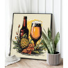2 Хмель и пиво Еда Натюрморт Для кухни Интерьерная Для мужчин 80х80 Раскраска картина по номерам на холсте
