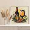 3 Хмель и пиво Еда Натюрморт Для кухни Интерьерная Для мужчин Раскраска картина по номерам на холсте