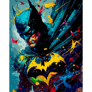  Бэтмен Раскраска картина по номерам на холсте Белоснежка 300-AB