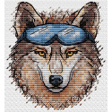 Брутальный волк Набор для вышивания МП Студия