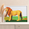2 Лев на природе Животные Детская Для детей Для мальчика Для девочек Маленькая Легкая Раскраска картина по номерам на холсте