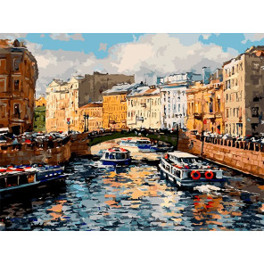  1141-AS Мосты и каналы Питера Раскраска картина по номерам на холсте Белоснежка 1141-AS