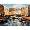 Мосты и каналы Питера Раскраска картина по номерам на холсте Белоснежка