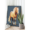 2 Сильная лошадь Животные Конь Простая Минимализм 75х100 Раскраска картина по номерам на холсте