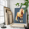 3 Сильная лошадь Животные Конь Простая Минимализм 60х80 Раскраска картина по номерам на холсте
