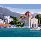 Греция Раскраска картина по номерам на холсте