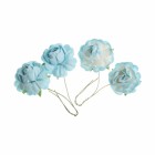 Голубые Бело-голубые Цветы розы для скрапбукинга, кардмейкинга Scrapberry's