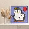 2 Мама пингвин и малыш с шариком Животные Для детей Детская Для девочек Для мальчиков Маленькая Раскраска картина по номерам на 