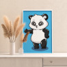 2 Довольная панда Животные Медведь Для детей Детская Для мальчика Для девочек Маленькая Легкая Раскраска картина по номерам на х
