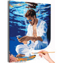 Мужчина под водой Медитация Люди Море Романтика Мем Раскраска картина по номерам на холсте