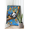  Панда на цветущем дереве Животные Весна Природа Цветы 100х125 Раскраска картина по номерам на холсте AAAA-NK684-100x125