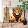 3 Маленький лев на природе Животные Львенок Король Мультики Для детей Детская Для мальчика Для девочек 80х80 Раскраска картина п
