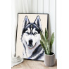 2 Портрет сибирской хаски Животные Собака Легавая Для детей для подростков Для девочки Для мальчика Раскраска картина по номерам