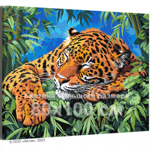 Леопард на дереве Животные Природа 80х100 Раскраска картина по номерам на холсте