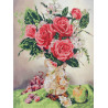  Розы в вазе Набор для вышивания бисером Каролинка КБЦН(Ч) 3021