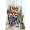  Тотемный портрет лисы Животные Лисичка Индеец Стильная Раскраска картина по номерам на холсте AAAA-NK714