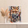  Тотемный портрет лисы Животные Лисичка Индеец Стильная Раскраска картина по номерам на холсте AAAA-NK714