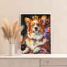  Любимый корги в короне Животные Собаки Щенки С золотом Интерьерная Раскраска картина по номерам на холсте с металлической краск